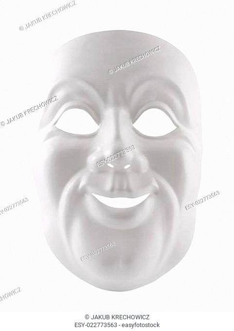 White mask isolated on white with clipping path