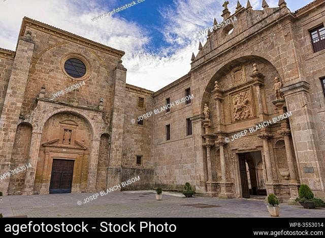 San Millan de Yuso Monastery artistical door, San Millan de la Cogolla, La Rioja, northern Spain