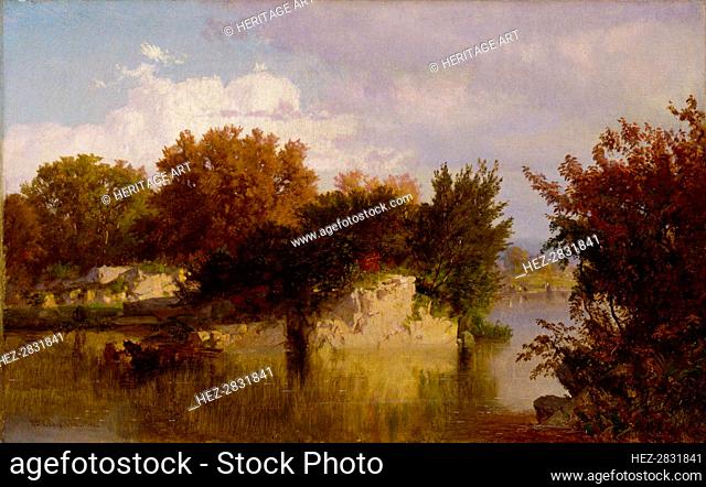Trees along Stream in Fall, 1861. Creator: William Trost Richards