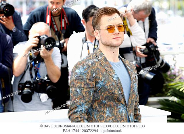 Taron Egerton at the 'Rocketman' photocall during the 72nd Cannes Film Festival at the Palais des Festivals on May 16, 2019 in Cannes, France | usage worldwide