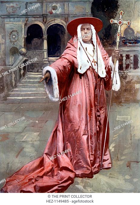 ES Willard in The Cardinal, c1902. Actor ES Willard (1853-1915) as Giovanni de Medici in Louis N Parker's production