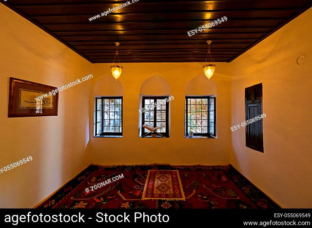 Interior of Blagaj dervish house - Bosnia and Herzegovina - architecture travel background