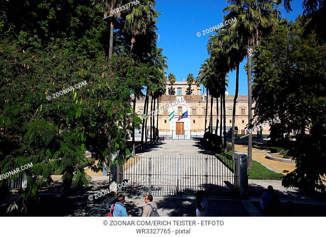 Landesparlament im historischen Hospital der fünf Wunden, Sevilla, Andalusien, Spanien