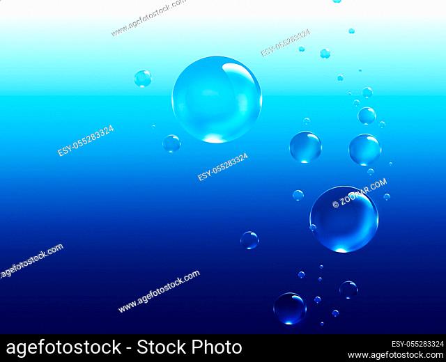 air bubbles under water - abstract background
