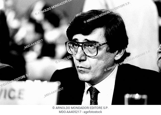 Portrait of Vincenzo Scotti. Portrait of Italian politician and union organizer Vincenzo Scotti. 1980s
