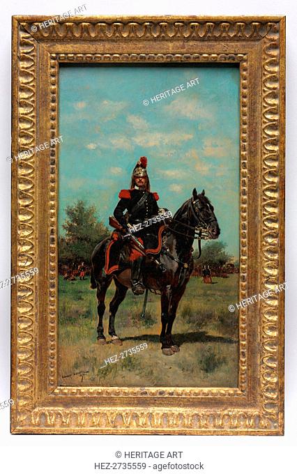 Mounted Dragoon Officer, 1876. Creator: Édouard Detaille (French, 1848-1912)