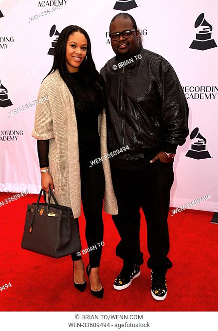 Celebrities attend the GRAMMY nominee reception honoring 60th Annual GRAMMY Awards nominees at Fig & Olive. Featuring: Ashley Joi, Poo Bear Where: Los Angeles