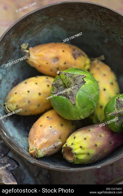 Cactus figs and Thai eggplants