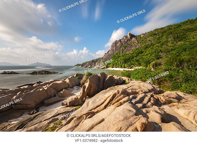 Windy day at Anse Aux Cedres, La Digue, Seychelles, Indian Ocean, Africa
