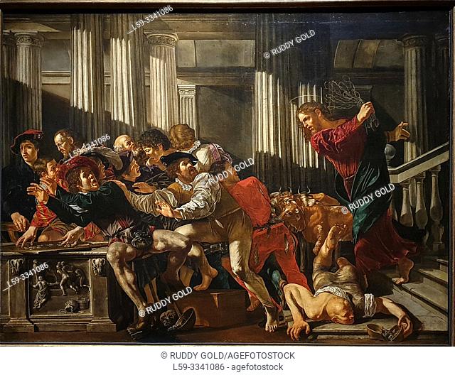 "Christ Driving the Money Changers from the Temple", 1610/15, by Francesco Boneri, notname Cecco del Caravaggio (1588/90-1620)