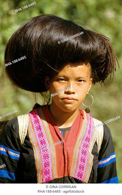 Portrait of a Red Hmong woman, Lai Chau, North Vietnam, Vietnam, Indochina, Southeast Asia, Asia