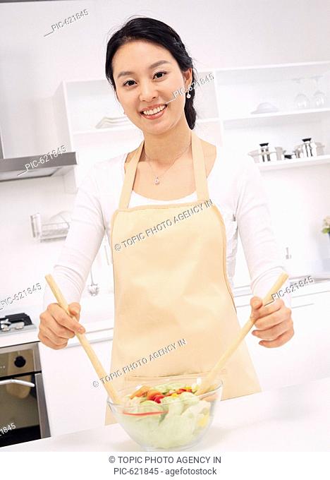 Woman Cooking, Korea