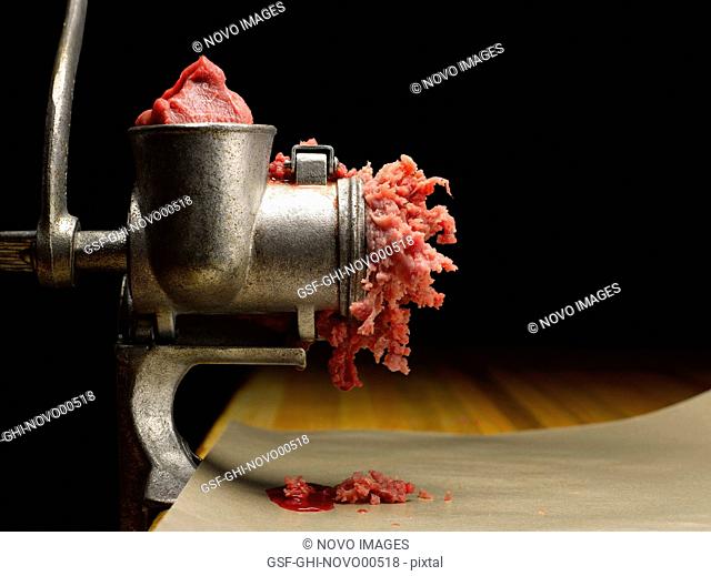 Metal Meat Grinder and Parchment Paper