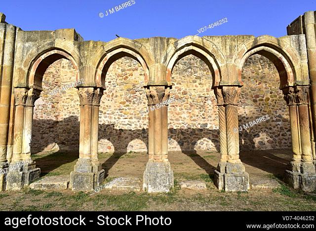 Soria, San Juan de Duero cloister (romanesque 13th century). Castilla y León, Spain
