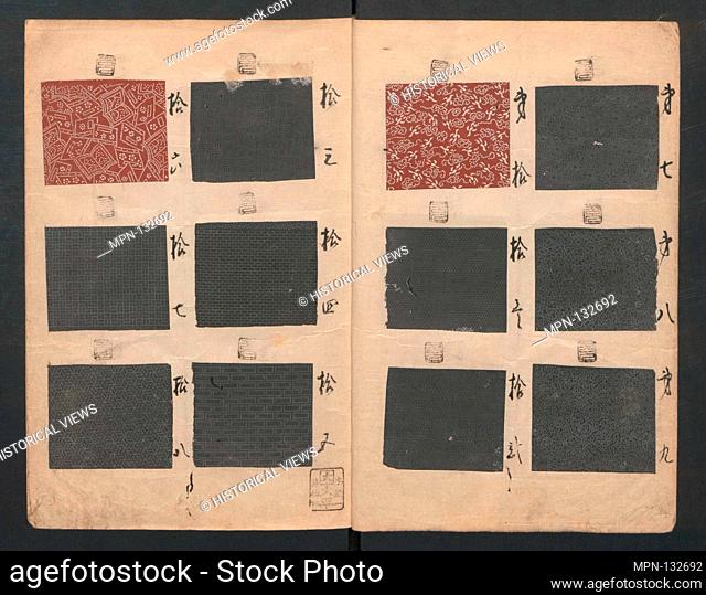 Book of Designs. Artist: Unidentified Artist; Period: Edo period (1615-1868); Date: ca. 1680; Culture: Japan; Medium: Ink and color on paper; Dimensions:...