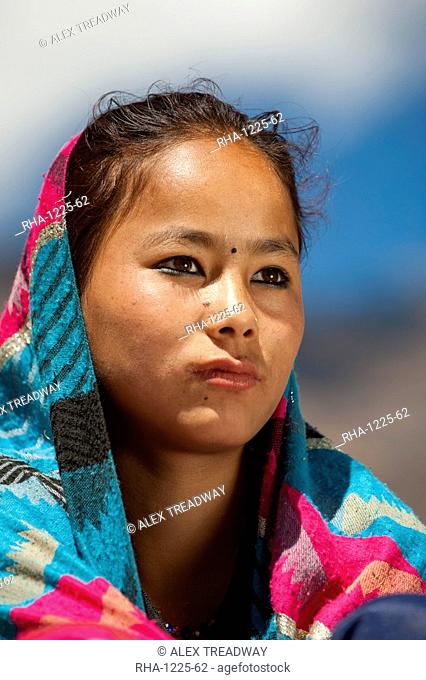 A Nepali girl from the remote Dolpa region, Nepal, Asia