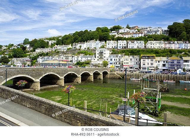 Looe harbour and bridge, Cornwall, England, United Kingdom, Europe