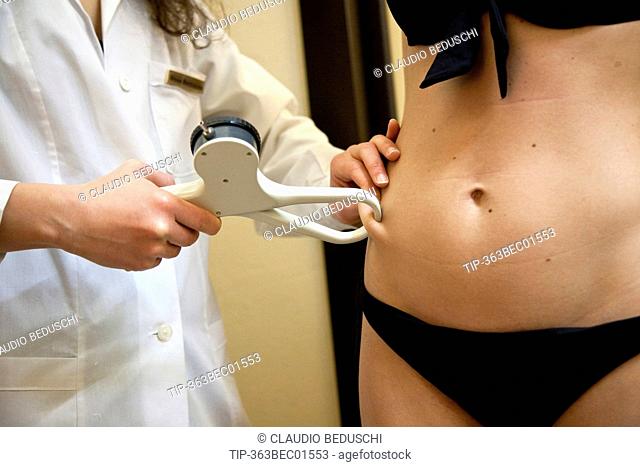 Measuring female body fat with a caliper