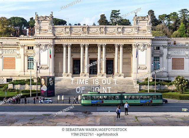 Galleria Nazionale d'Arte Moderna seen from Pincio Hill Park, Rome, Lazio, Italy, Europe