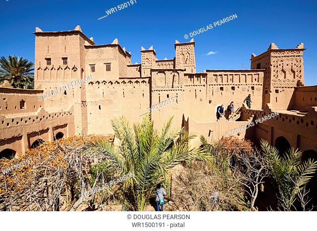 The 17th century Amerhidil kasbah, Skoura, Morocco, North Africa, Africa