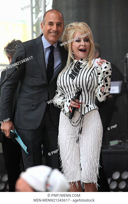 Dolly Parton performing live as part of NBC's Toyota Concert Series at Rockefeller Plaza Featuring: Matt Lauer, Dolly Parton Where: New York City, New York