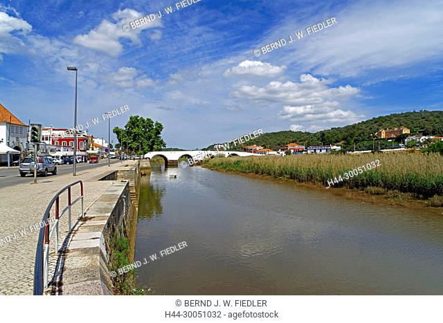 River, Arade, olive trees, bridge, Ponte Romana, Silves Portugal