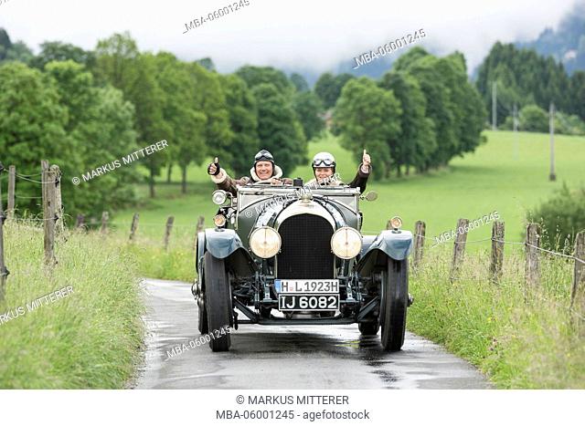 Couple in the classic car