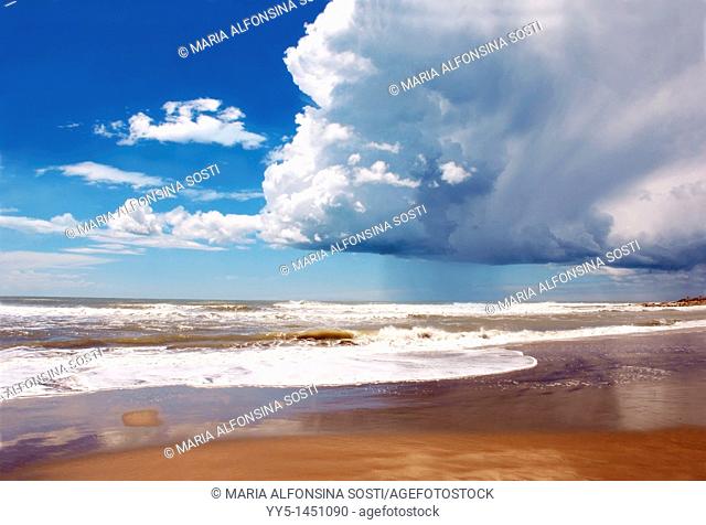 Storm at sea, Waikiki beach, Mar del Plata, Argentina