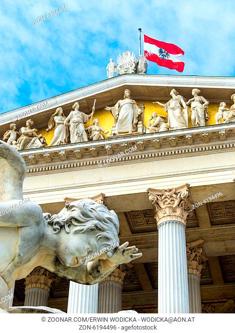 Das österreichische Parlament in Wien. Sitz der Regierung