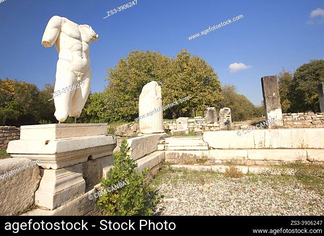 View to The Baths Of Hadrian, Aphrodisias Archaeological Site, Geyre, Aydin Province, Asia Minor, Turkey, Europe
