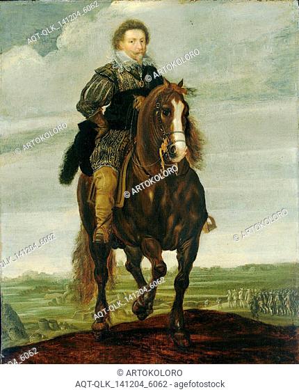 Portrait of Prince Frederick Henry on horseback, Pauwels van Hillegaert, c. 1629 - c. 1635