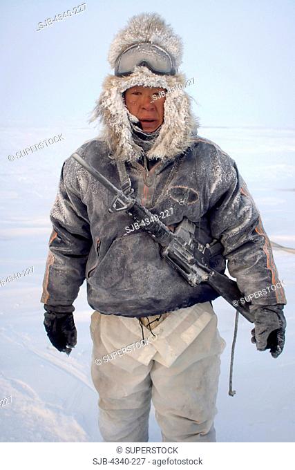 An Inupiat Man Along the Arctic coast