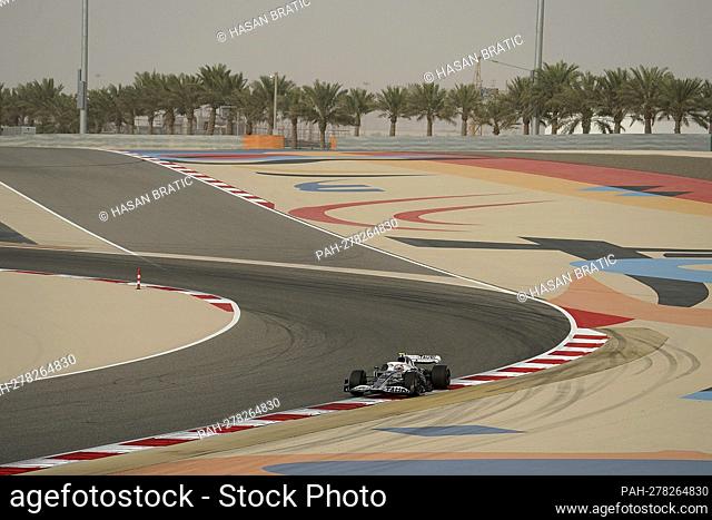 March 11, 2022, Bahrain International Circuit, Sakhir, Formula 1 testing in Bahrain 2022, in the picture Yuki Tsunoda (JPN), Scuderia AlphaTauri