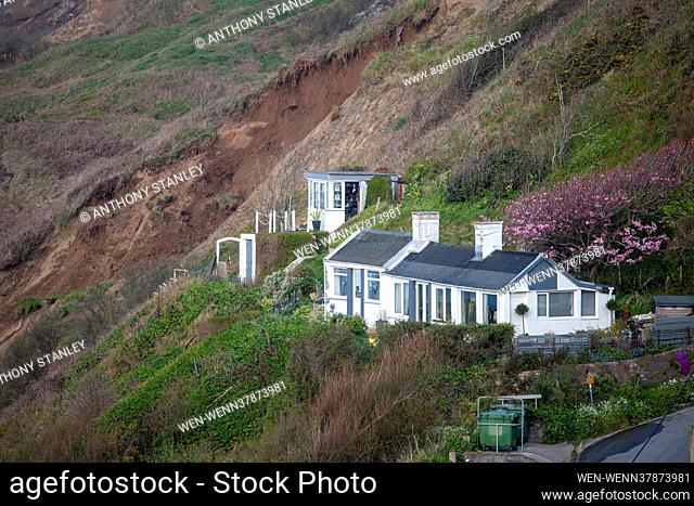 Landslide at Nefyn beach, Gwynedd, North Wales Featuring: Atmosphere Where: Gwynedd, United Kingdom When: 19 Apr 2021 Credit: Anthony Stanley/WENN.com