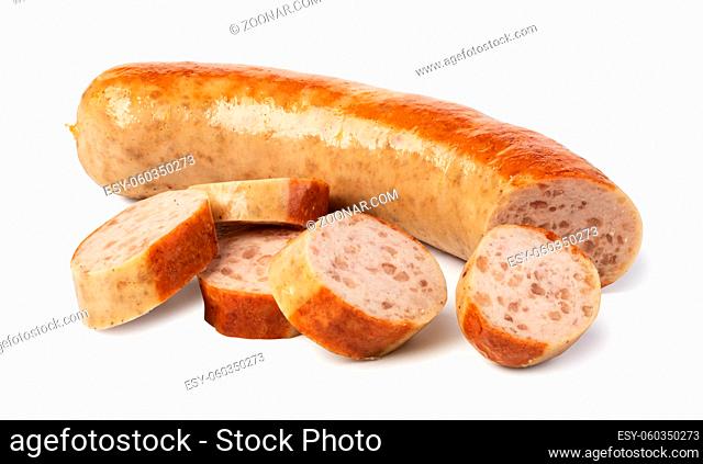German sausage isolated on white background