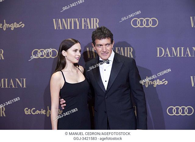 Antonio Banderas, Stella Banderas attends the Vanity Fair 'Person of the year 2019' at Royal Theatre on November 25, 2019 in Madrid, Spain