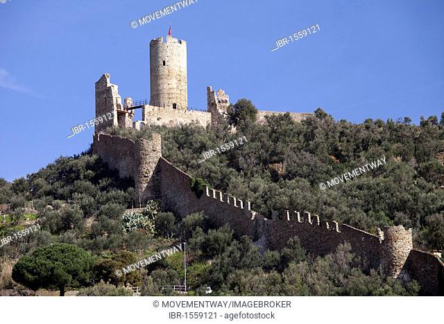 Castell, Castle, Noli, Italian Riviera, Liguria, Italy, Europe