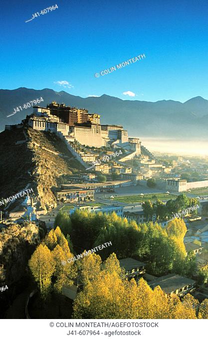 Potala Palace, exiled Dalai Lama's winter palace. Tibet