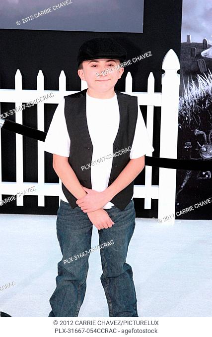 Atticus Shaffer at the Los Angeles premiere of Disney's Frankenweenie. Arrivals held at the El Capitan Theater in Hollywood, CA, September 24, 2012