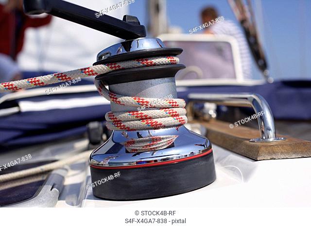 Winch on a Boat, Close-up