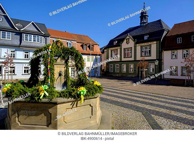 City Hall, Market Square, Bad Blankenburg, Thuringian Forest, Thuringia, Germany