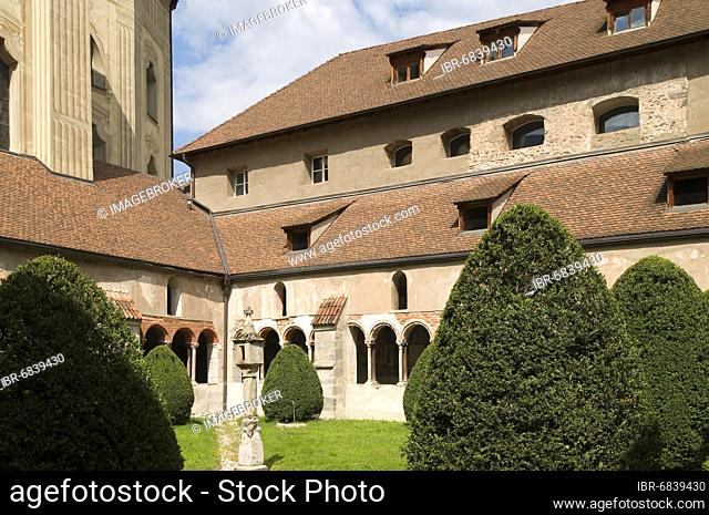 Bressanone, South Tyrol. Episcopal town with the Cathedral of the Assumption of the Virgin Mary. Cloister, a regular four-winged complex from the 13th century