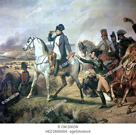 Napoleon at the Battle of Wagram on 6th July 1809, in Versailles Palace, 19th century