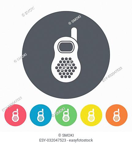 Baby monitor icon. Flat vector related icon with long shadow for web and mobile applications. It can be used as - logo, pictogram, icon, infographic element