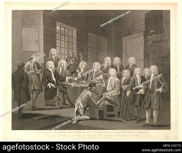 Bambridge on Trial for Murder by a Committee of the House of Commons. Engraver: Thomas Cook (British, 1744?-1818); Artist: After William Hogarth (British