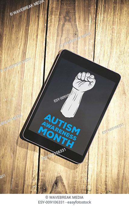 Composite image of autism awareness month