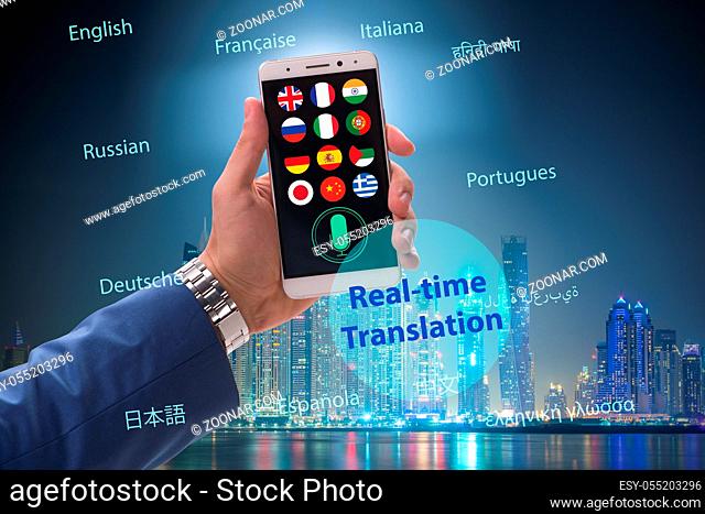 The concept of real time translation with smartphone app