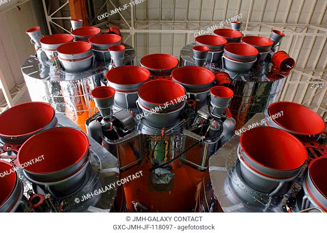 Russian technicians at the Baikonur Cosmodrome in Kazakhstan mated the Soyuz TMA-6 spacecraft to its booster rocket in an integration facility on April 12