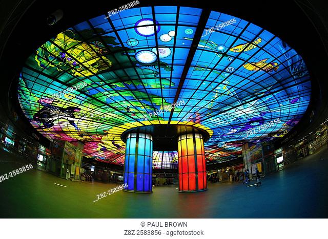 Dome of Light art installation at Formosa Boulevard MRT Metro Station, Kaohsiung, Taiwan