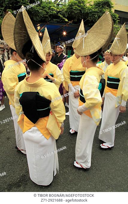 Japan, Tokyo, Kagurazaka Matsuri, festival, people, Awa Odori dancers,